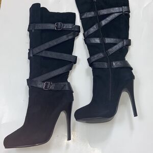 Boots De Blossom collection Black Women Shoes Size 5.5